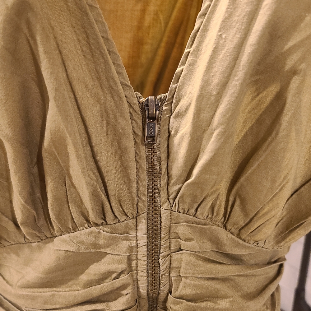 Size 10, Green Zip-Up H&M Dress - Picture 3 of 4